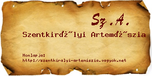 Szentkirályi Artemíszia névjegykártya